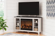 Dorrinson Corner TV Stand with Electric Fireplace - Affordable Home Luxury