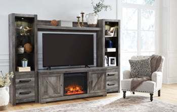 Wynnlow 4-Piece Entertainment Center with Electric Fireplace - Affordable Home Luxury