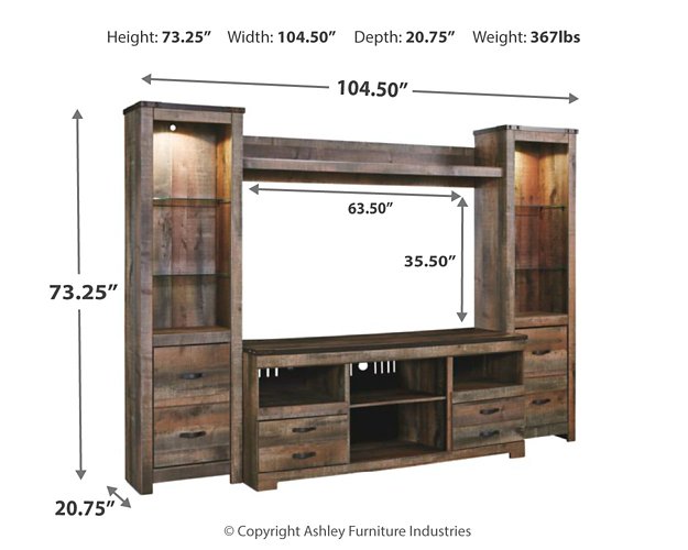 Trinell 4-Piece Entertainment Center - Affordable Home Luxury