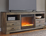 Trinell 63" TV Stand with Electric Fireplace - Affordable Home Luxury