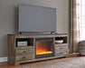 Trinell 63" TV Stand with Electric Fireplace - Affordable Home Luxury