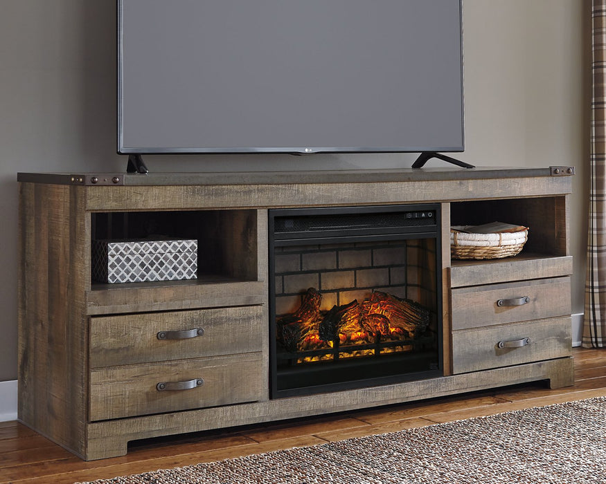 Trinell 63" TV Stand with Electric Fireplace - Affordable Home Luxury