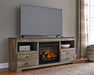 Trinell 63" TV Stand with Electric Fireplace - Affordable Home Luxury