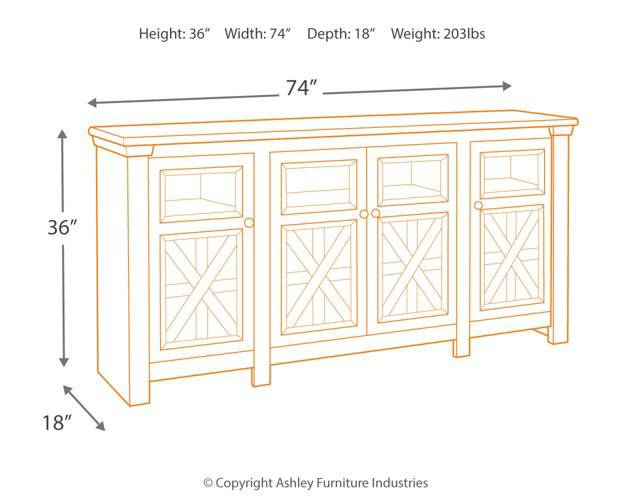 Bolanburg 74" TV Stand - Affordable Home Luxury