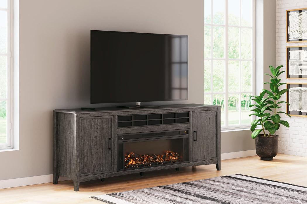 Montillan 84" TV Stand with Electric Fireplace - Affordable Home Luxury