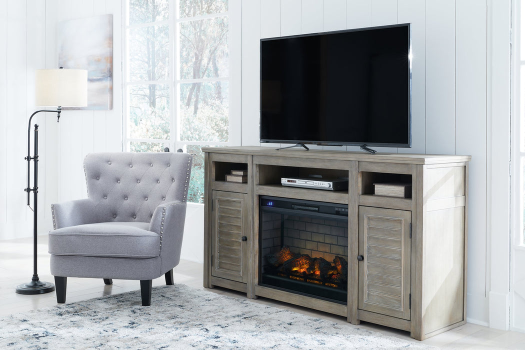 Moreshire 72" TV Stand with Electric Fireplace - Affordable Home Luxury