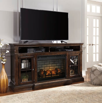 Roddinton 72" TV Stand with Electric Fireplace - Affordable Home Luxury