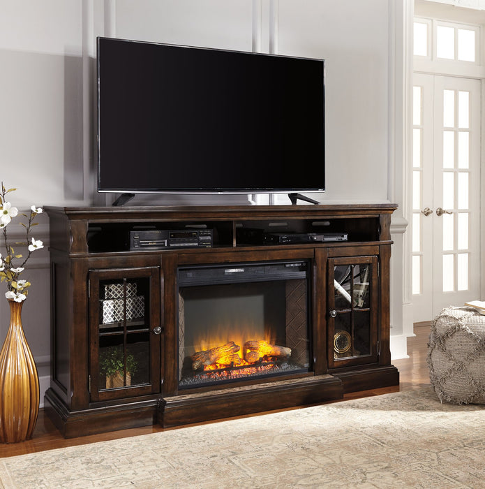 Roddinton 72" TV Stand with Electric Fireplace - Affordable Home Luxury