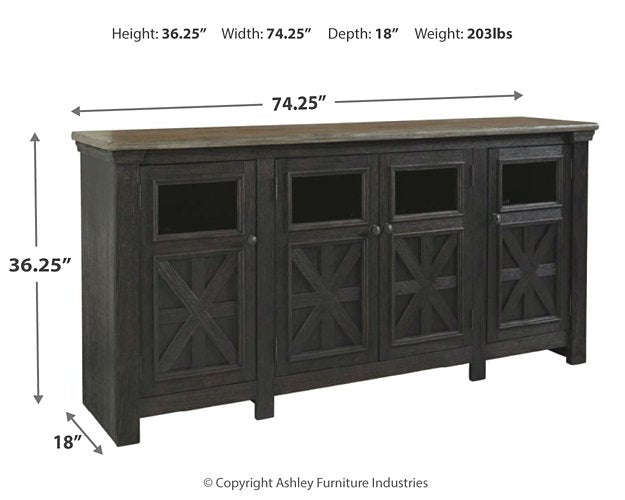 Tyler Creek 74" TV Stand - Affordable Home Luxury