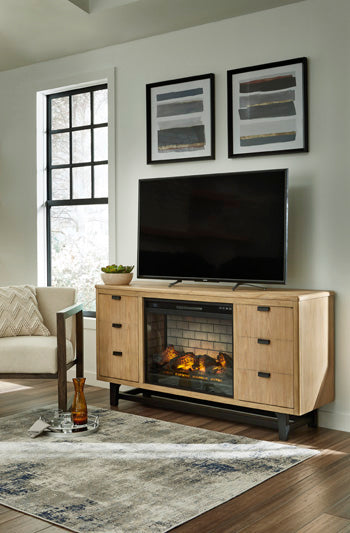 Freslowe TV Stand with Electric Fireplace - Affordable Home Luxury