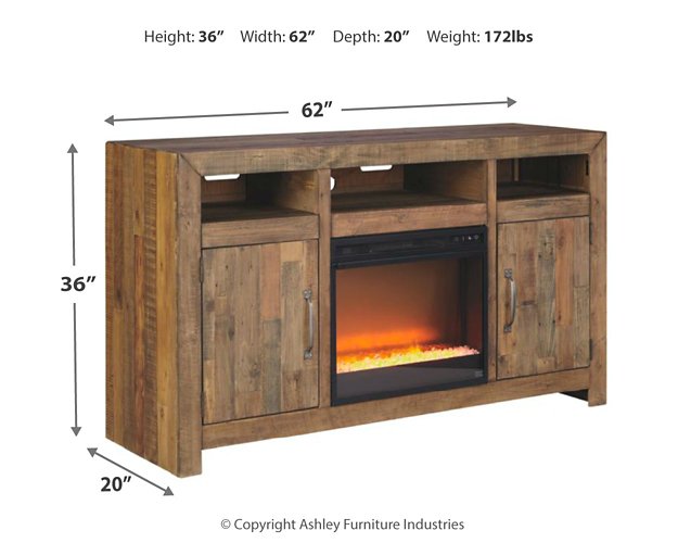 Sommerford 62" TV Stand with Electric Fireplace - Affordable Home Luxury