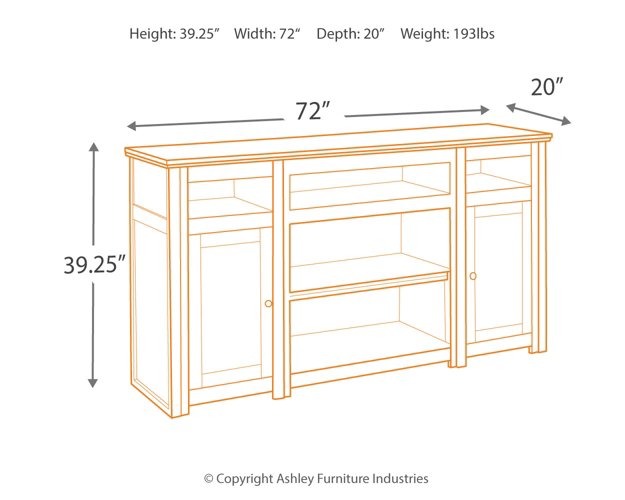 Harpan 72" TV Stand - Affordable Home Luxury